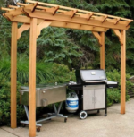 Creekvine Designs Monterrey Western Red Cedar Outdoor Pergola 3x14 Ft - Image 4