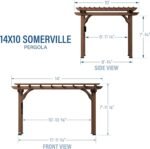 Backyard Discovery 14 Ft x 10 Ft Somerville Cedar Pergola with Power - Image 3