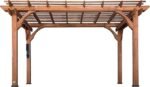 Backyard Discovery 10 Ft x 14 Ft Cedar Wood Outdoor Patio Pergola - Image 7