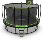 JumpFlex HERO 14-Foot Backyard Trampoline with Safety Net and Hoop