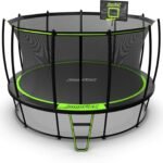 JumpFlex HERO 14-Foot Backyard Trampoline with Safety Net and Hoop