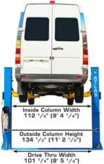 Atlas BP10000X Baseplate 2-Post Car Lift 10000 Lb for Low Ceilings - Image 2