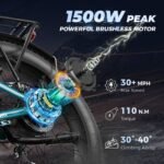 LEONX Aipas M2 Electric Mountain Bike 1500W 26-Inch Fat Tires Black - Image 2
