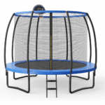 Giantex Backyard Trampoline with Safety Enclosure Net and Access Ladder