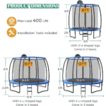 Giantex Backyard Trampoline with Safety Enclosure Net and Access Ladder - Image 6
