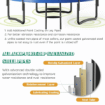 Giantex Backyard Trampoline with Safety Enclosure Net and Access Ladder - Image 7