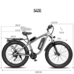 Ridstar E26 Pro 2000W 48V 23Ah Fat Tire Electric Bicycle - Image 3