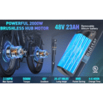 Ridstar E26 Pro 2000W 48V 23Ah Fat Tire Electric Bicycle - Image 5