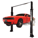 Premium 9000 Lb. Capacity Asymmetric Clear-Floor 2-Post Car Lift in Black - Image 2