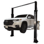Premium 9000 Lb. Capacity Asymmetric Clear-Floor 2-Post Car Lift in Black - Image 4