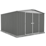 VEIKOUS 10' x 12' Gray Galvanized Steel Outdoor Storage Shed