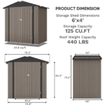 Craftsman 7' x 7' Steel-Reinforced Resin Outdoor Storage Shed with Floor - Image 3