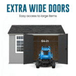 Heartland Coronado 12' x 8' Saltbox Wood Outdoor Storage Shed with Floor - Image 5