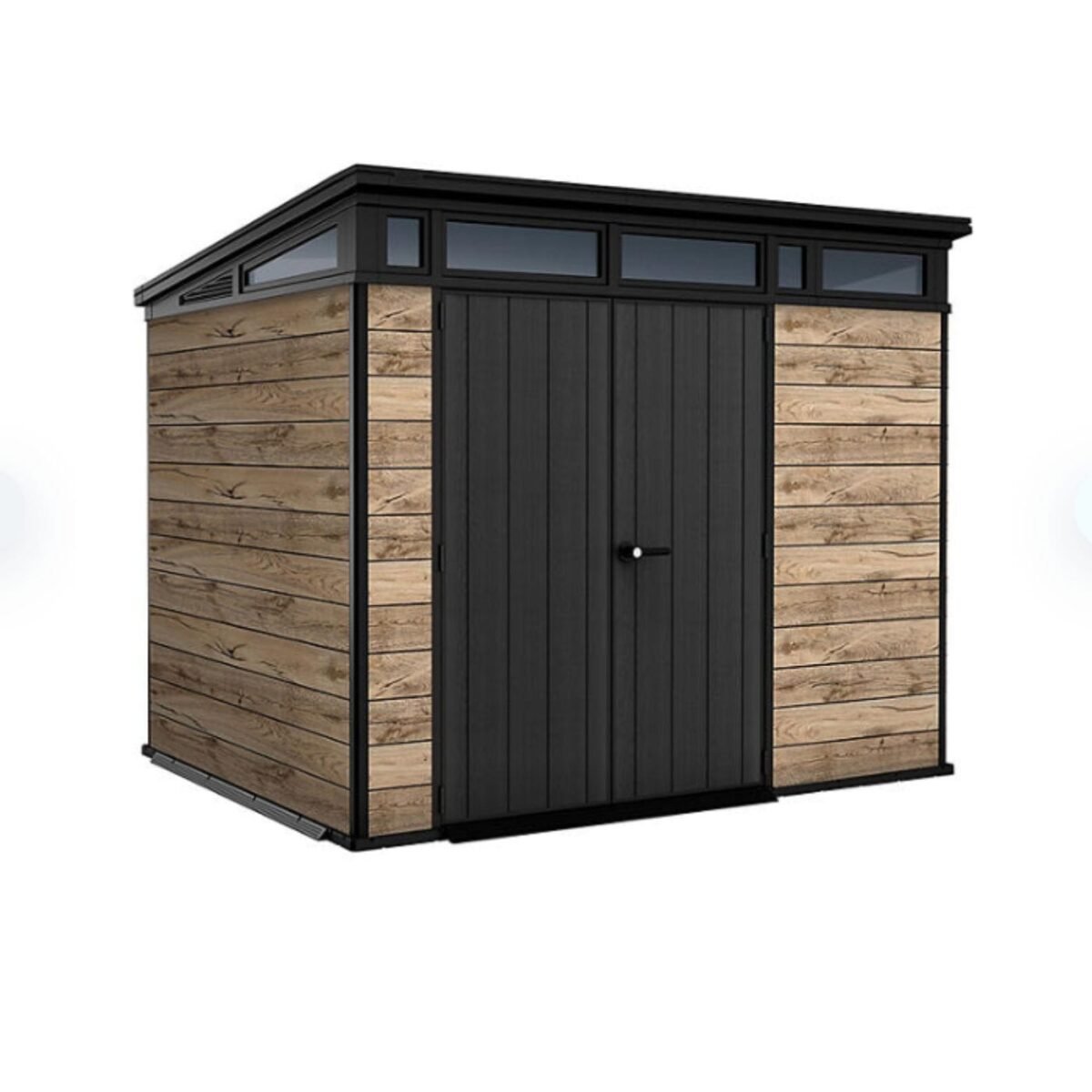 saybrokeeer-product-243-image-1.jpg Keter Signature 9' x 7' Pine and Graphite DecoCoat Outdoor Storage Shed - Image 1