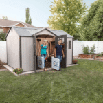 Lifetime 12.5' x 8' Steel-Reinforced Polyethylene Plastic Outdoor Storage Shed - Image 2