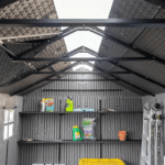 Lifetime 15' x 8' Gray Dual Entry Polyethylene Outdoor Storage Shed - Image 6