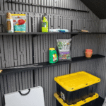 Lifetime 15' x 8' Gray Dual Entry Polyethylene Outdoor Storage Shed - Image 7