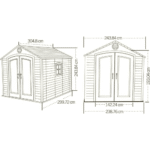 Lifetime 8' x 10' Outdoor Plastic Storage Shed with Floor and Windows - Image 6