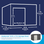 Suncast Modernist 10' x 7' Resin Outdoor Storage Shed with Sliding Barn Door - Image 5