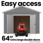 Handy Home Products Rookwood 10' x 10' Outdoor Wood Storage Shed with Floor - Image 6