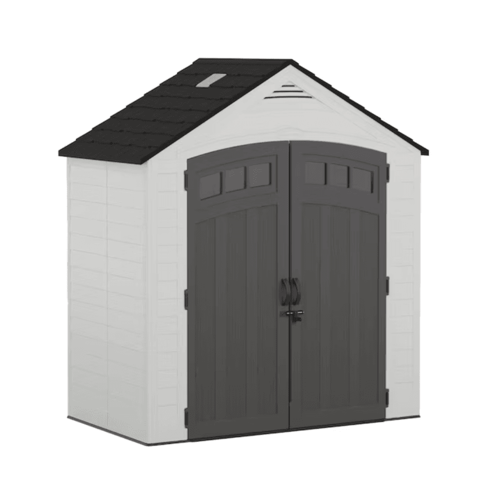 saybrokeeer-product-269-image-1.png Suncast Vista 7' x 4' Resin Storage Shed Backyard Utility Organizer Shed with Floor Kit and Skylights - Image 1
