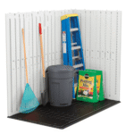 Suncast Vista 7' x 4' Resin Storage Shed Backyard Utility Organizer Shed with Floor Kit and Skylights - Image 5