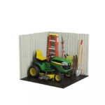 Suncast Modernist 7' x 7' Resin Storage Shed Backyard Utility Shed with Steel Frame and Floor Kit - Image 5