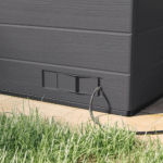 Suncast Cabana 8' x 7' Resin Entertainment Shed Outdoor Storage Shed and Bar with Fold-down Countertop - Image 11