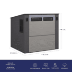 Suncast Cabana 8' x 7' Resin Entertainment Shed Outdoor Storage Shed and Bar with Fold-down Countertop - Image 4