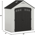 Suncast Vista 7' x 4' Resin Storage Shed Outdoor Utility Backyard Shed with Floor Kit and IllumiVent System - Image 7