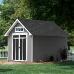 Handy Home Tribeca 10' x 12' Wood Storage Shed Utility Backyard Shed with Floor Kit and Double Doors - Image 2