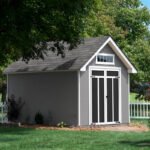 Handy Home Tribeca 10' x 12' Wood Storage Shed Utility Backyard Shed with Floor Kit and Double Doors - Image 8