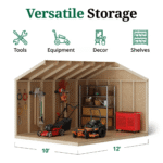 Little Cottage Co. Value Workshop Wood Storage Shed Backyard Garden Utility Shed with Gable Roof and LP SmartSide Siding - Image 2