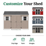 Little Cottage Co. Value Workshop Wood Storage Shed Backyard Garden Utility Shed with Gable Roof and LP SmartSide Siding - Image 7