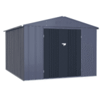 Veikous 8' x 12' Metal Outdoor Storage Shed Galvanized Steel Utility Shed with Lockable sliding Doors and Air Vents