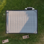 Backyard Discovery Trenton 16' x 12' Modern Galvanized Steel Pergola Black Frame with Shade Sail Canopy and PowerPort - Image 4