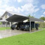 VersaTube Classic 20' x 20' x 7' Steel Carport DIY Kit Metal Roof Vehicle Shelter with Slip-Fit Frame - Image 4