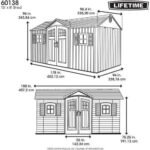 Lifetime 15' x 8' Outdoor Storage Shed Steel-Reinforced Polyethylene Side Entry Backyard Shed with Skylights and Windows - Image 6