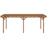 Outsunny 12' x 20' DIY Deck Outdoor Cedar-Colored Wood Pergola Rectangular Garden Arbor for Climbing Plants and Vines - Image 8