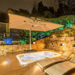 PURPLE LEAF Double Top Deluxe Solar Powered LED Cantilever Patio Umbrella Square Outdoor Umbrella with 360-Degree Rotation - Image 3
