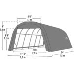 ShelterLogic ShelterCoat Round Style Outdoor Garage Storage Shed with UV-Treated Polyethylene Cover and Steel Frame - Image 4