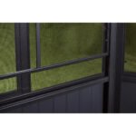 Sojag Charleston 12' x 15' Solarium Outdoor Sunroom Dark Grey Aluminum Frame and Galvanized Steel Roof with Sliding Doors - Image 3