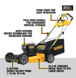 DEWALT 20V MAX Cordless Self-Propelled 21.5-Inch Lawn Mower and Outdoor Tool Combo Kit with Blower, Trimmer, and Saws - Image 3