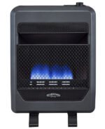 Bluegrass Living 20,000 BTU Propane Gas Ventless Blue Flame Space Heater with Blower and Base Feet B20TPB-BB
