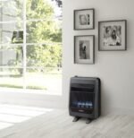 Bluegrass Living 20,000 BTU Propane Gas Ventless Blue Flame Space Heater with Blower and Base Feet B20TPB-BB - Image 3