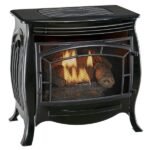 Duluth Forge 26,000 BTU Dual Fuel Ventless Gas Stove FDSR25-GF, Remote Control, Gloss Black Finish