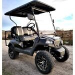 Terminator 48V Four Seater Black Electric Golf Cart with Custom Rims