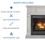 Duluth Forge 32,000 BTU Dual Fuel Ventless Gas Fireplace in Antique White - Image 5