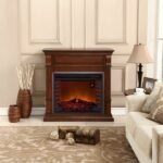 Duluth Forge Apple Spice Full Size Electric Fireplace with Wood Mantel - Image 5