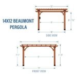 Backyard Discovery Beaumont 14' x 12' Cedar Wood Outdoor Patio Pergola - Image 10